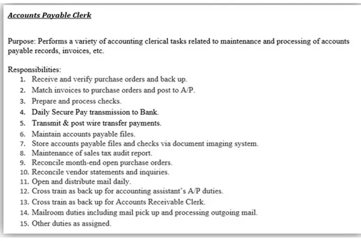 AP Clerk Needed image 1