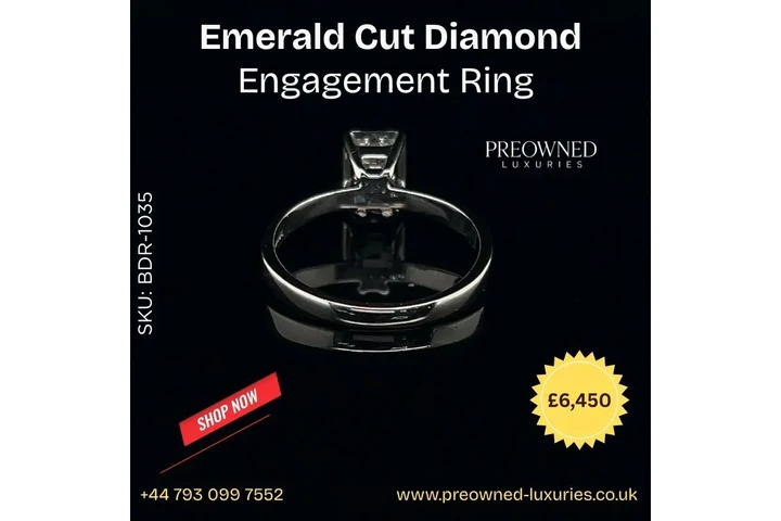 Emerald Cut Diamond Ring image 1