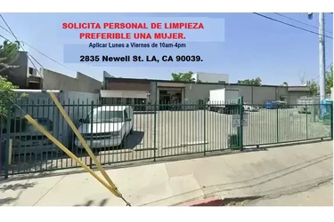 FÁBRICA- SOLICITA  LIMPIADORA en Los Angeles
