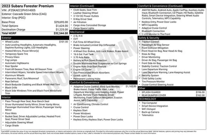 $27990 : Subaru Forester 2023 AWD Pre image 2