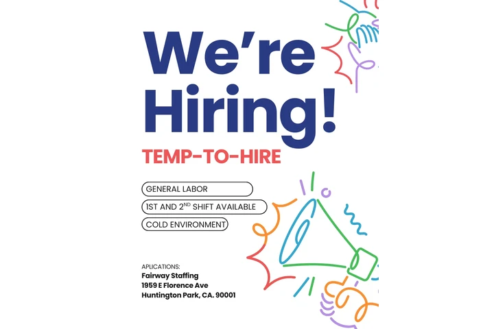 NOW HIRING - VERNON image 1