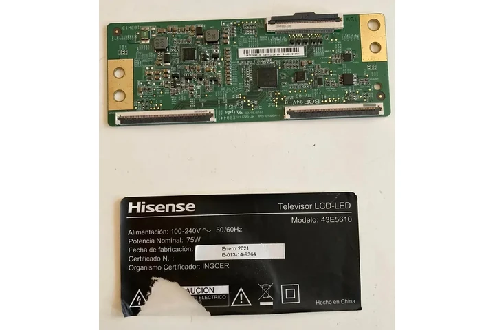 $20000 : Tarjeta T-con Hisense 43e5610 image 3