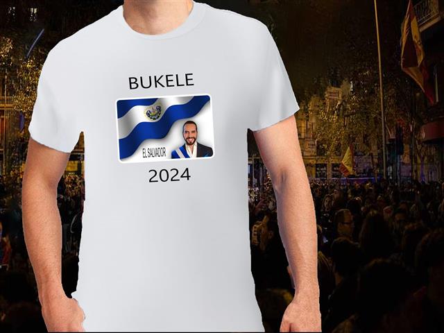 $25 : Bukele 2024 El Salvador tshirt image 2