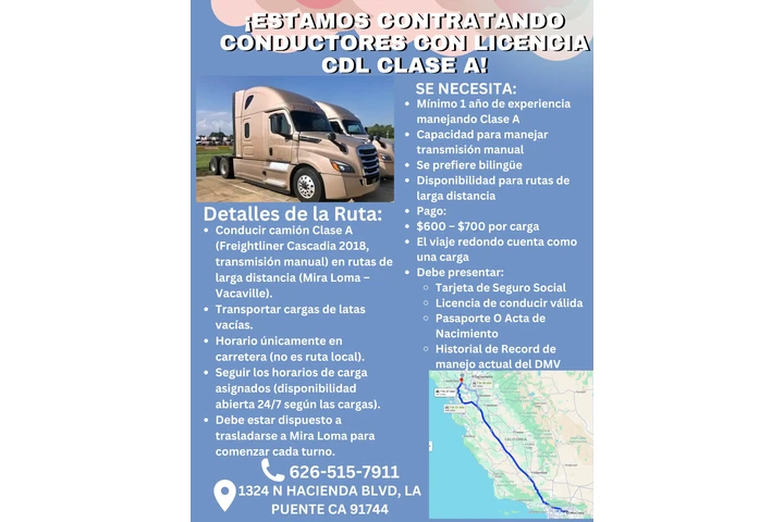 MANEJADOR DE CLASS A CAMINOETA image 1