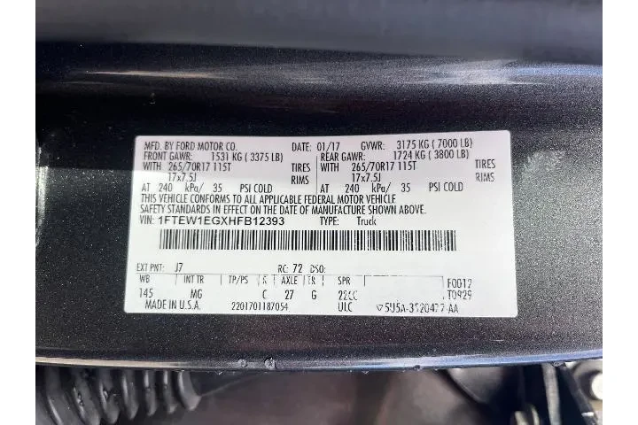 $17481 : Ford F-150 2017 4x4 King Ran image 5