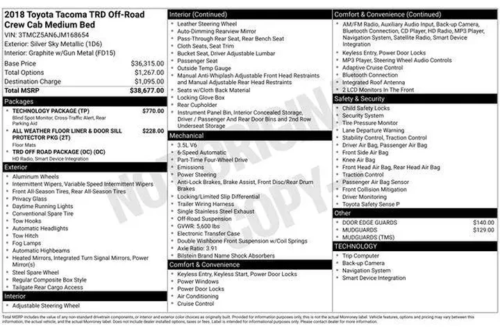 $19990 : Toyota Tacoma 2018 4x4 TRD O image 2