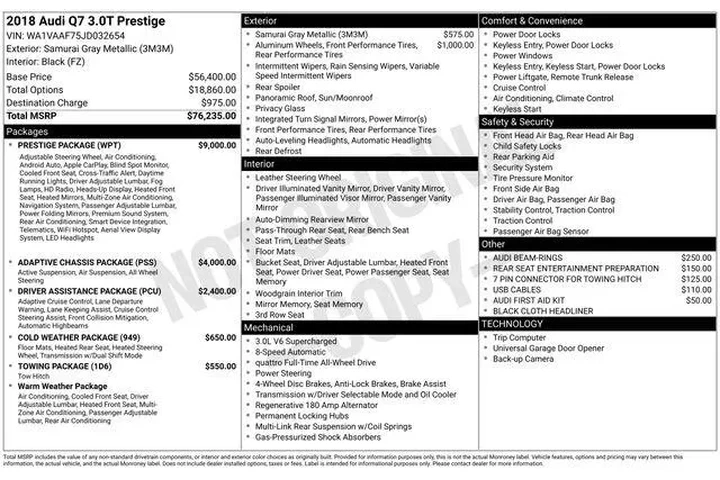 $19220 : Audi Q7 2018 AWD 3.0T quattr image 6