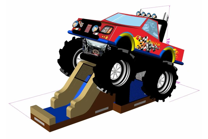 Bounce house with slide image 1