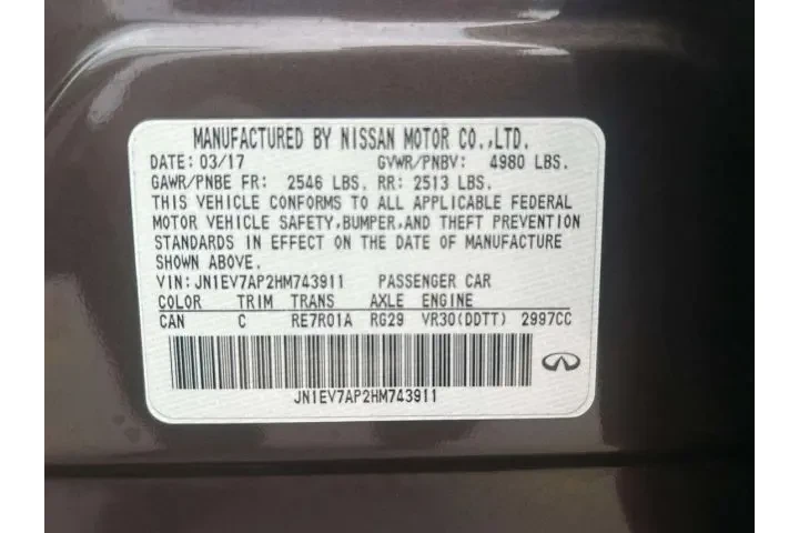 $13499 : 2017 INFINITI Q503.0T PREMIUM image 2