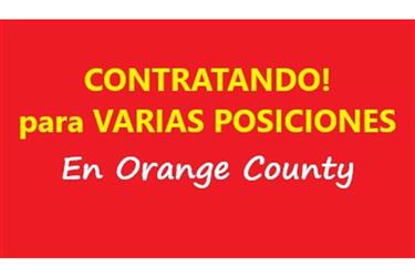 TRABAJOS de cualquier Turno 📍 en Orange County