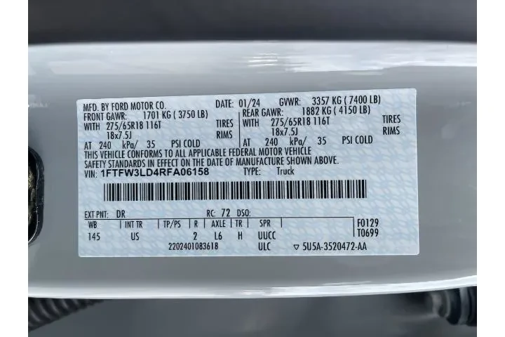 $39981 : Ford F-150 2024 4x4 XLT 4dr image 5