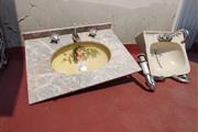 Cubierta de mármol y lavabo en Mexico DF