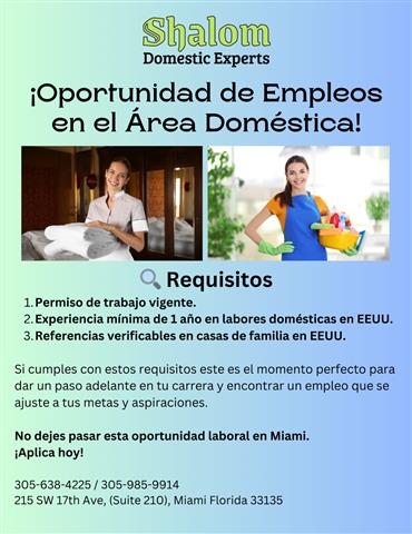 SOLICITAMOS PERSONAL DOMESTICO image 1