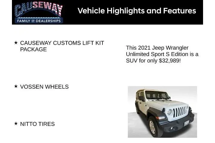 $29583 : Jeep Wrangler Unlimited 2021 image 2