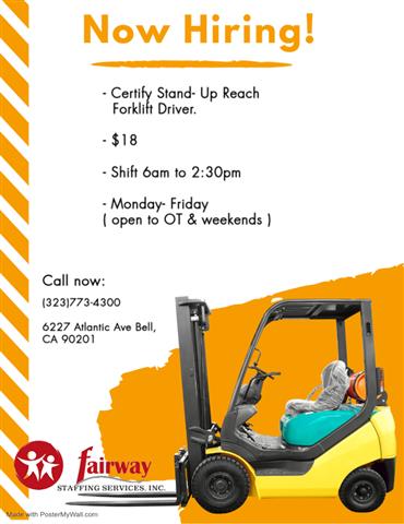 Stand- Up Reach Forklift image 1