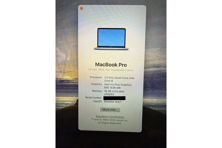 MacBook Pro 13" 2020 Gris image 2