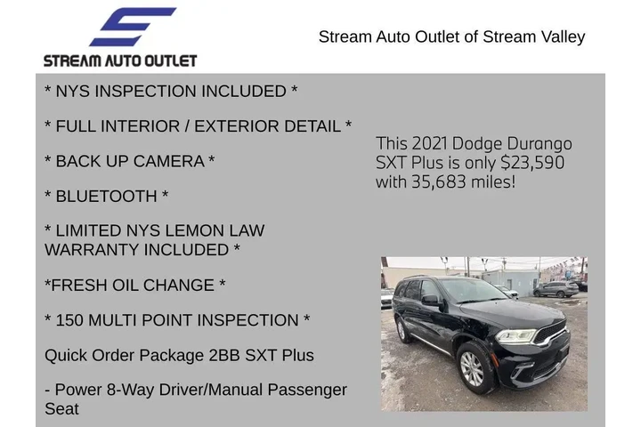 $25694 : Dodge Durango 2021 AWD SXT P image 4