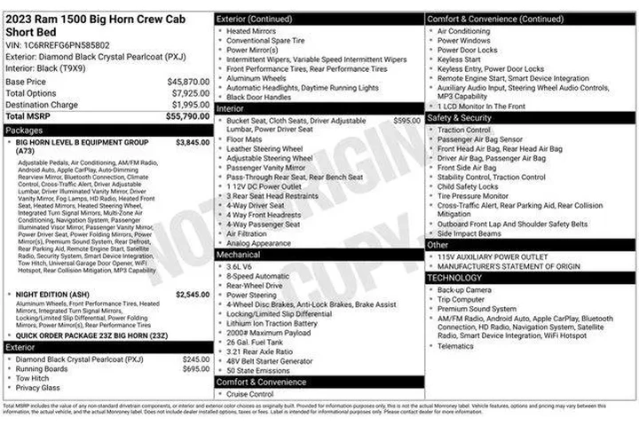 $29595 : Ram 1500 2023 4x2 Big Horn 4 image 9