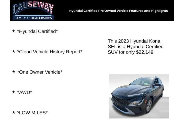 $22149 : Hyundai KONA 2023 AWD SEL 4d image 2