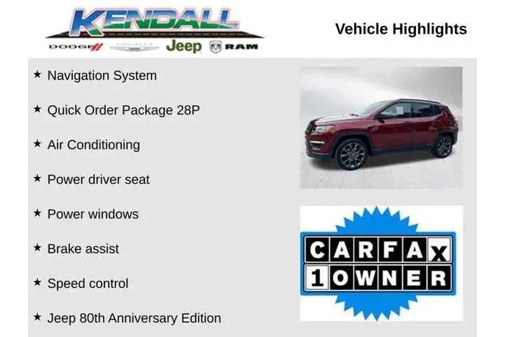 $17996 : Jeep Compass 2021 80th Anniv image 3