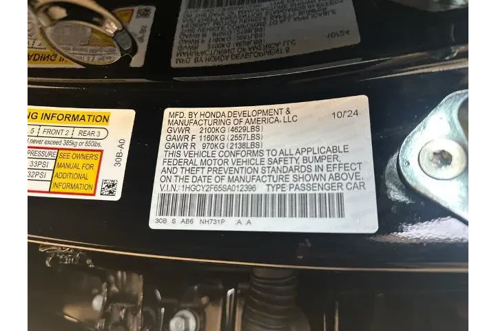 $30985 : Honda Accord Hybrid 2025 EX- image 10