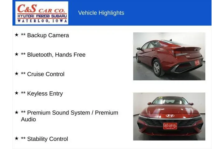 $20795 : Hyundai ELANTRA 2025 SE 4dr image 7