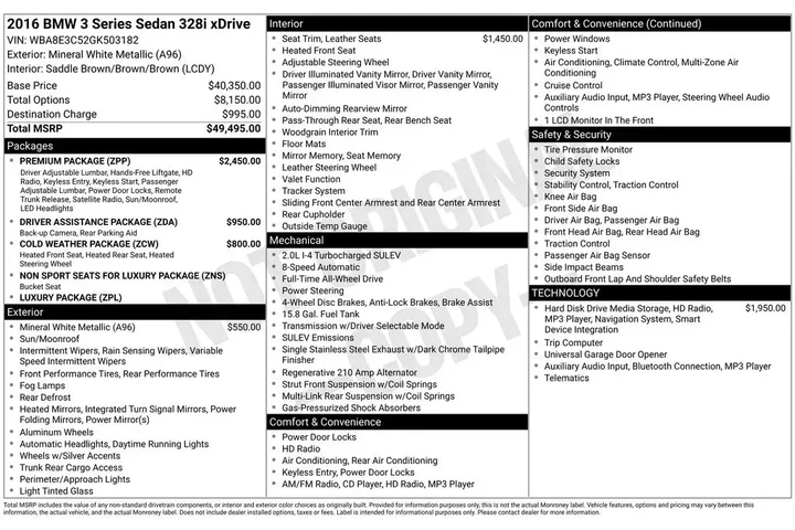 $14484 : BMW 3 Series 2016 AWD 328i x image 2