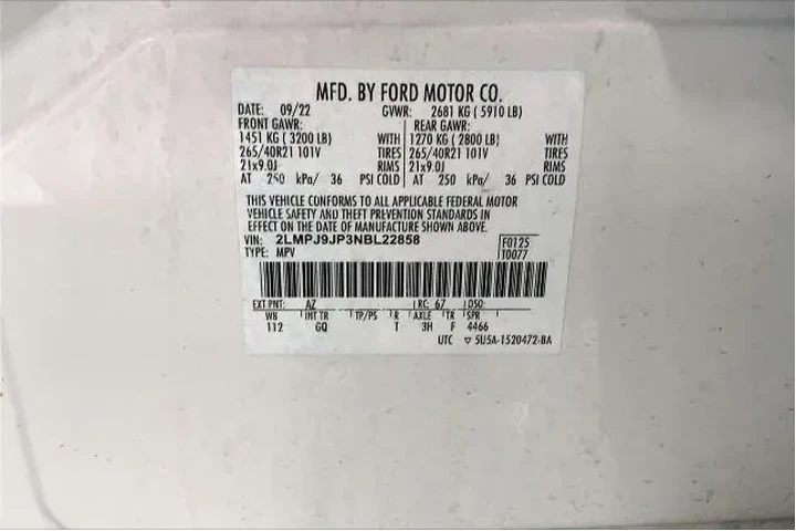 $37991 : Lincoln Nautilus 2022 AWD Bl image 8