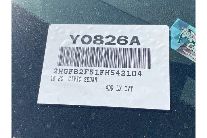 $10881 : Honda Civic 2015 LX 4dr Seda image 4