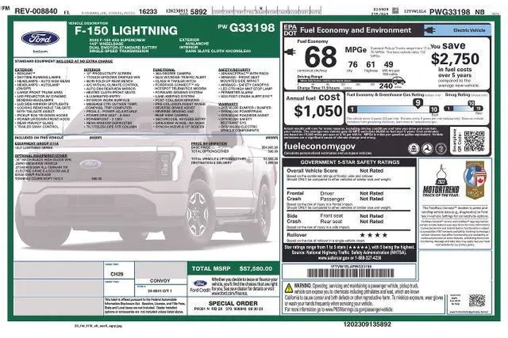 $37998 : Ford F-150 Lightning 2023 AW image 9