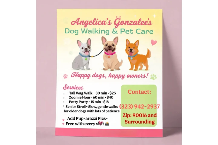 $18 : Dog Walking And Pet Care image 1
