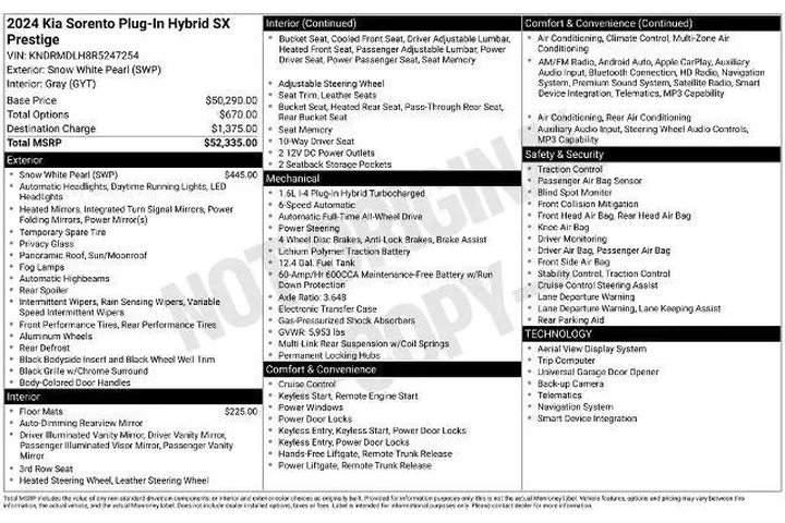$37909 : Kia Sorento Plug-In Hybrid 2 image 6
