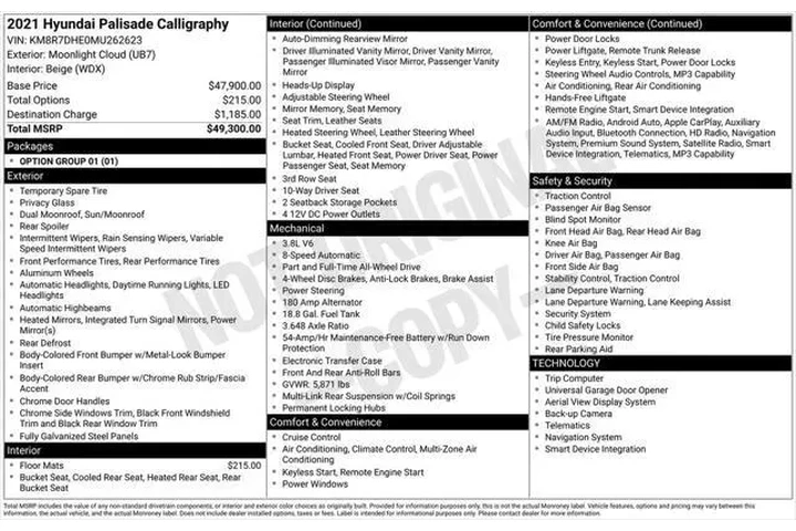 $30427 : Hyundai PALISADE 2021 AWD Ca image 9