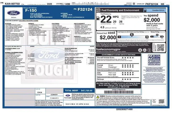 $38085 : Ford F-150 2023 4x2 Lariat 4 image 2