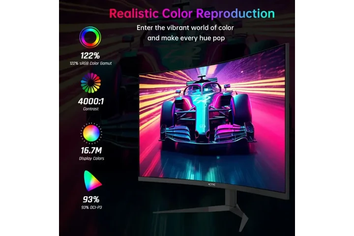 KTC & GEEKOM 32 Inch Curved Ga image 4