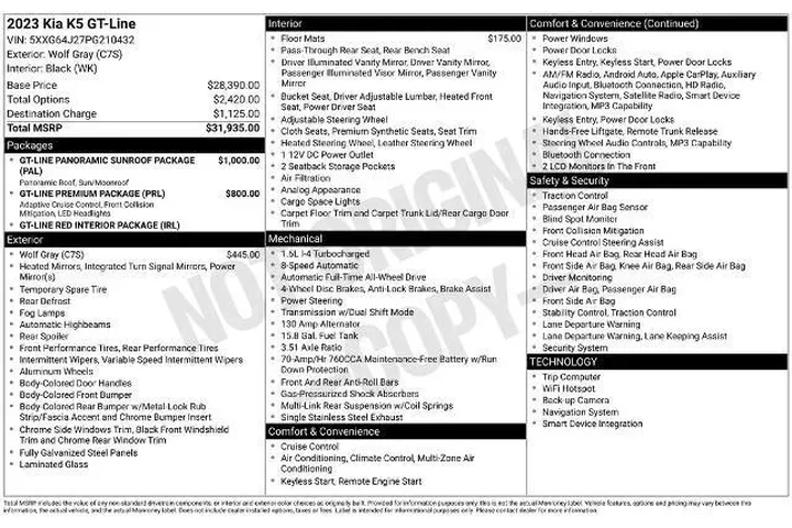 $26490 : Kia K5 2023 GT-Line 4dr Seda image 3
