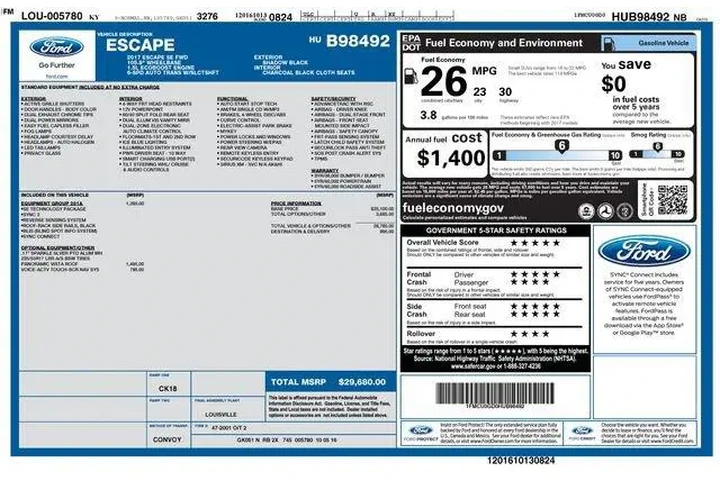 $10816 : Ford Escape 2017 SE 4dr SUV image 9