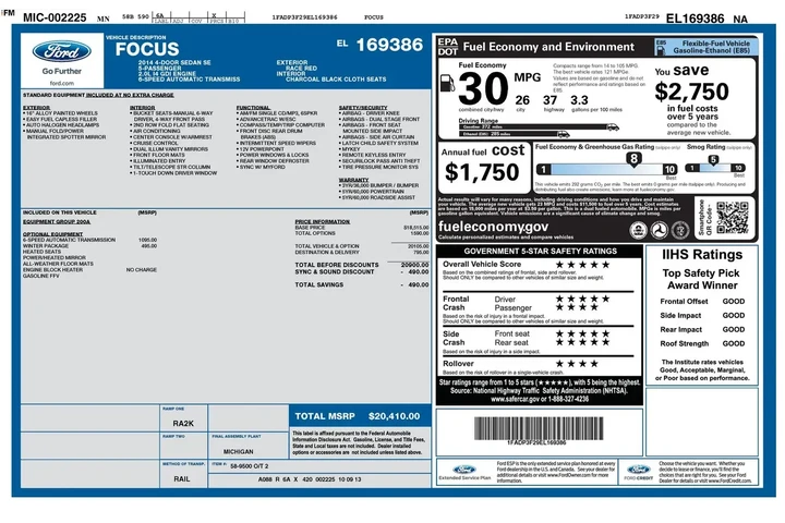 $7999 : Ford Focus 2014 SE 4dr Sedan image 4