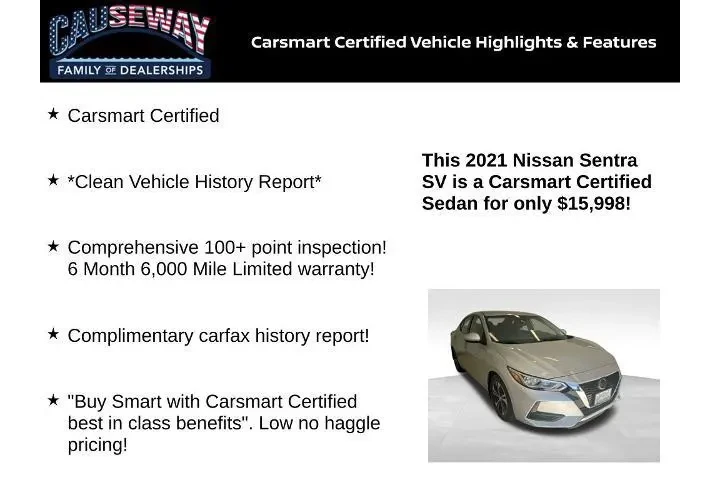 $15550 : Nissan Sentra 2021 SV 4dr Se image 2