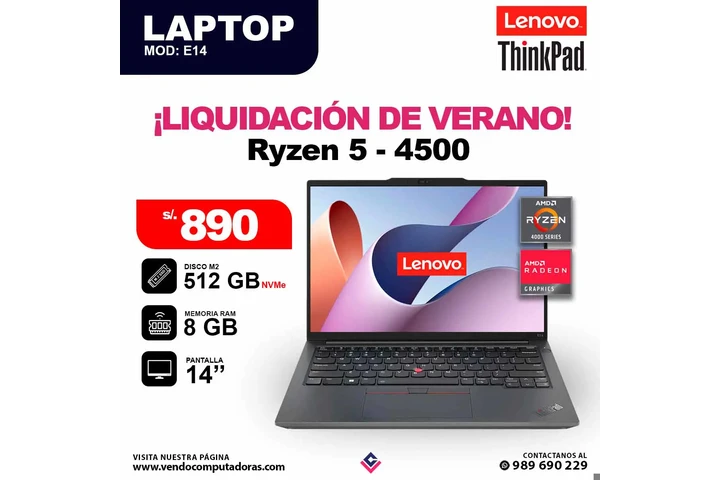 Laptop Ryzen 5 - 4500 image 1