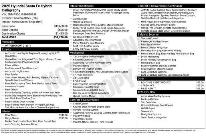 $39996 : Hyundai SANTA FE Hybrid 2025 image 9