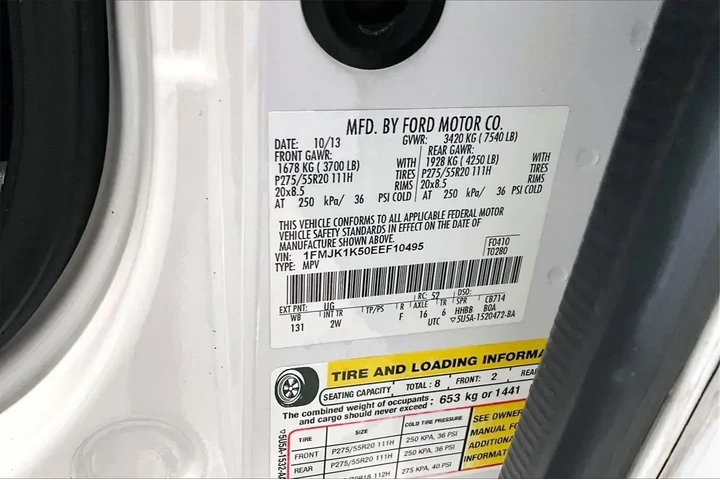 $9330 : Ford Expedition EL 2014 4x2 image 8