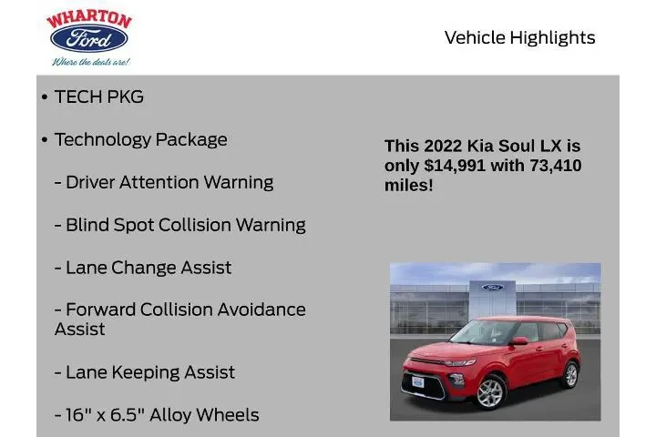 $14991 : Kia Soul 2022 S 4dr Crossove image 6