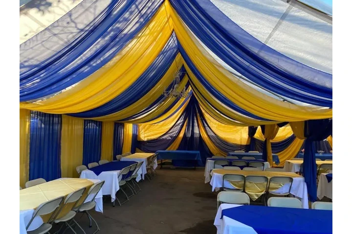 Decoración con tela para carpa image 5