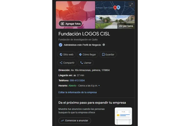 Perfil de Negocio en Google image 3