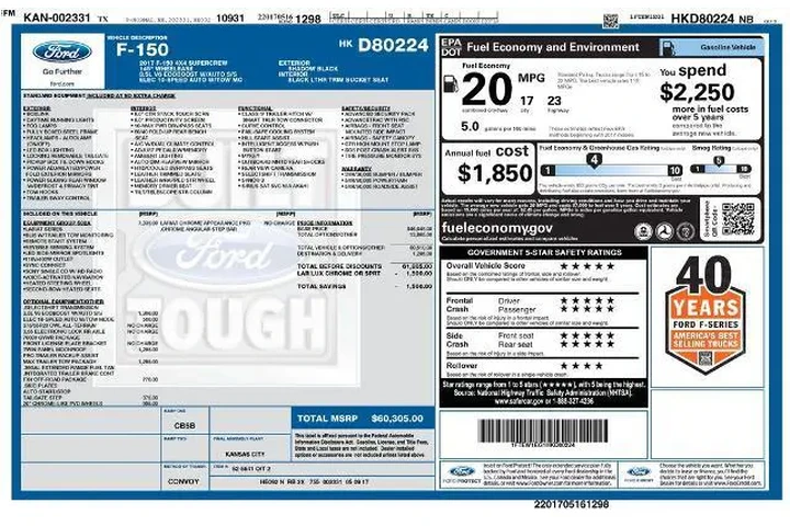 $32000 : Ford F-150 2017 4x4 Lariat 4 image 2