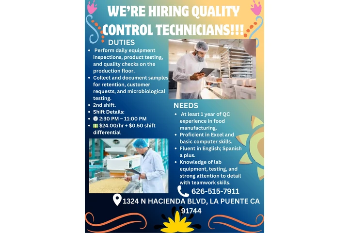 QUALITY CONTROL TECHNICIAN image 1