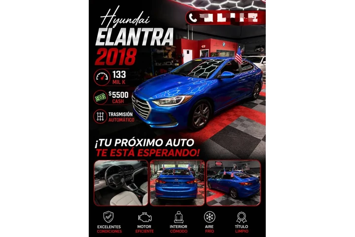 $5500 : Elantra 2018 Cash image 1
