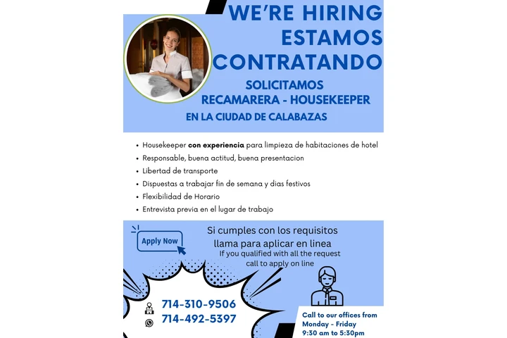 Se solicita recamarera Hotel image 1