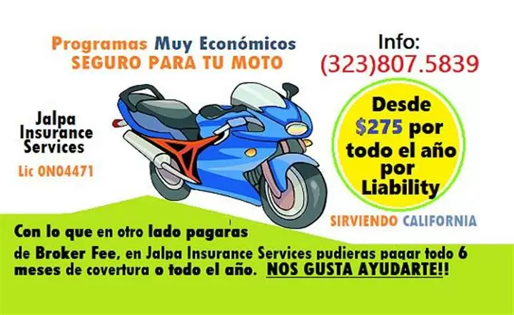 NECESITA USTED SEGURO DE MOTO? image 1